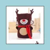 Blankets Home Textiles Garden Ll Cartoon Christmas Flannel Blanket Foldable Santa Claus Snowman Penguin Deer Pattern Carpet Was Dqv