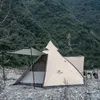 Tält och skydd NatureHike 3-4 Person Ranch Hexagonal Pyramid Tent Camping Portable 150d Oxford Tyg Double Door