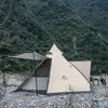 Tents And Shelters Naturehike 3-4 Person Ranch Hexagonal Pyramid Tent Camping Portable 150D Oxford Cloth Double Door