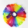 Moda Estate Bambini Tutu Gonna ragazze Gonna arcobaleno gonne da ballo gonna principessa per bambiniZC1161