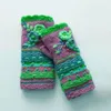 Five Fingers Gloves Womens Winter Warm Casual Flower Knit Handwarmers Mittens