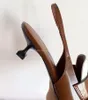 Дизайнерские сандалии Lucky slingback сандалии на каблуках модные высокие каблуки летние повседневные женские туфли на шпильке женская обувь панельные кожаные туфли роскошная классика