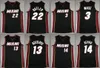 Hot Koszykówka Koszulki Dwyane Wade Kyle Lowry Jimmy Butler 13 Adebayor 14 Herro Black Jersey