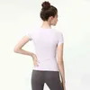 Summer Sexig Yoga Tshirt Vest Kort ärmar Crop Top Fitness Sports Tops Women Slim Breattable Gym Clothing Run Tank Skims J220706