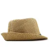 Simple femmes hommes été chapeau de soleil pour élégante dame plage papa chapeaux Sunhat Gentleman Panama chapeau Gangster casquette taille ajustée 56-58CM
