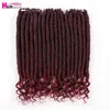 12Inch 2X Goddess Faux Locs Crochet Hair Ombre Curly Synthetic Braiding Extensions For African Women Expo City 2206109210541