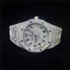Luxe bling sieraden volledige diamanten wijzerplaat horloge Vvs Moissanite Iced Out