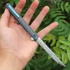 Coltello tascabile Flipper di alta qualità VG10 Coltelli pieghevoli ad apertura rapida in acciaio di damasco D in fibra di carbonio G10