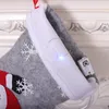 가벼운 산타 클로스 사탕 선물 가방 스타킹 엘크 눈사람 가방 양말 크리스마스 나무 교수형 장식 양말 bh7282 tyj
