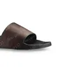 2022 chinelos femininos sandálias masculinas sandália de couro marrom à beira-mar sapatos masculinos de salto alto 36-46 com caixa laranja e saco de pó #LSL-03