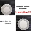 8inch10 inch Sublimation Mental Wind Spinners Double Side White Transfer Aluminum DIY blank Wind Bell for Ornamentation4561294