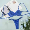 Sensual Lingerie Intimo donna Set floreale Pizzo Bralettes Reggiseno e mutandine Set ricamo perizoma Intimo Set Come L220727