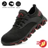 Puncture Proof Light Sneaker Men Breathable Safety Shoes Steel Toe Soft Antipiercing Work Boots Plus size 3647 Y200915