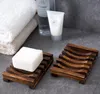 Porte-savon en bois de bambou naturel, porte-plateau de rangement, porte-savon, boîte à assiettes, conteneur pour assiette de bain-douche, salle de bains SN4824