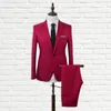 Erkeklerin Trailtsuits Moda Erkek Takım Set Kapu Filmi Şık Düz Renk Bir Düğme Cepleri Blazer Düğün Ofisleri için Partisi Partisi Gündelik Sui