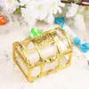 10pcs Creative Creative Cander Box Shest Chest Stake حاويات السكر الحاويات مستلزمات الحفلات لحفل الزفاف (الذهبي) CX220423