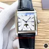 Oryginalne pudełko Fantastyczne zegarki Mężczyźni Watch Watch 43 mm White Dial 18K Rose Gold Skórzane pasy Paski mechaniczne przezroczyste automatyczne modnie zegarki męskie