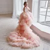 Hi-Lo Princess Flower Girl Dresses Sleeveless Birthday Party Wear For Wedding Multilayered Ruffles Beaded Little Baby Pageant Gowns