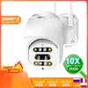 FHD 1080P Câmera IP ao ar livre CCTV 360 PTZ 10x Zoom WiFi Câmera de segurança Proteção de segurança Monitor de vigilância externo
