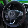 Steering Wheel Covers Inch/37-38 Universal Car Cover PU Leather Anti-Slip Protector Sweat-proof Protective CoverSteering