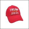 2024 Hoed Presidentiële Verkiezingsbrieven Gedrukt Baseball Caps voor Mannen Vrouwen Sport Verstelbare VS Hip Hop Peak Cap Head Wear Drop Leverings 202