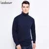 Herbst Winter Mode Marke Kleidung Männer Pullover Warme Slim Fit Rollkragen Männer Pullover 100% Baumwolle Gestrickte Pullover Männer 201221