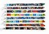 Sangles de téléphone portable Charms Hot 10pcs My Hero Academy Japon Anime dessin animé Lanyard ID Badge Holder Clés Mobile Neck ID Holders pour voiture Key Card 2022 Nouveau