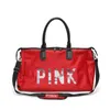 PINK SEQUIN letter travel bag new portable fitness waterproof mountaineering luggage