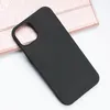 Casos de telefone fosco de TPU macio para iPhone 14 13 12 11 Pro máximo x xs xr 8 7 6 mais capa de silicone preto