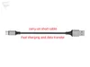 25cm fast charging cable USB phone data cables two-color nylon braid For Micro USB Android Type C