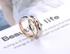 Anéis de casamento, estilo de escritório da moda, aço inoxidável de 3 mm de largura de aniversariamente jóias de ouro rosa para mulheres r19059 wynn22
