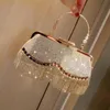 Avondtassen Elegant Lady Dinner Gold Rhinestone Bag Tassel Diamond Dames Handtas Handtas Wedding Party Kleine koppeling Turn FTB337Vevens