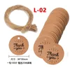 3x3cm round label craft gift label with sling natural jute linen line kraft paper tag label 100pes / bag