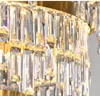 Lustres de luxe Lumière K9 Cristal Pendentif Lampe Décor À La Maison Éclairage Intérieur LED Escalier Lampe Or Suspension Lampara pour Villa Hôtel Lobby