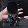 Cute Pompom Keychains Fashion Cat Teddy Sear Designer Key Chain Ring Sifts Women PU Leather Car Suckles Sag Charm Accessories Men Animal Keyring Holder S