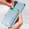 Custodie in pelle PU per texture in fibra per Samsung Galaxy S21 S20 FE S10 Plus Note 20 Cover per porta carte ultra magnetica Paraurti in TPU