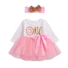 CITGEETT 1ST2ND3RD VERJAARDAG BABY MEISJES DONUT POLKA DOT TULLE TUTU PRINCES PARTIJ JAVER BRAVER 2PCS 220531