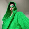 Version haute bott peignoir vert hommes et femmes unisexe couple serviette matériel pyjama veste à capuche mi-long cardigan tendance jacquard