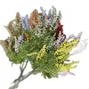 ONE Fake Flower Longue Tige Acacia Herbe 28 "Longueur Simulation Mini Fleur Feuille En Plastique pour Mariage Maison Décoratif Fleurs Artificielles