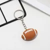 PVC Cartoon Mini Chaves de futebol de basquete PVC Bolas esportivas de meninos de meninos carros pendentes Keyrings Tennis Keychain Small Gift Acessórios