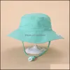 Ins Baby Kids Sun Hat Helmet Flower Printed Beach Sunhats Children Fashion Topee Adjustable Lovely Boy Girl Bucket Wide Brim Drop Delivery 2