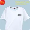 High-End Custom T-Shirt Pure Cotton Short-ärmad broderi DIY-tryck för att kartlägga anpassade anpassade teamkläderövergripande 220609