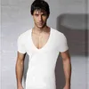 Tops masculinos Tees 2022 verão novo algodão V camiseta de pescoço Menas Trendências de fitness Camiseta de manga curta NQ863598 Y220606