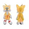 3D Sonic Model Plush Toy Bag Hedgehog Figur Kort plyschskolväskor går shopping deco ryggsäck barn man kvinna utomhus leksaker