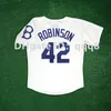 Na85 Vintage Brooklyn Baseball Jersey Jackie Robinson SANDY KOUFAX Duke Snider Pee Wee Reese Gil Hodges Roy Campanella Weiß Blau Größe S-XXXXL