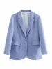 Costumes pour femmes Blazers couleur unie mode bureau dame manteaux décontracté surdimensionné ample un bouton costume veste femmes 2022 automne hiver