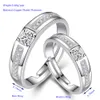 4.74mm Width Copper Plated Platinum Couple Rings Solid Adjustable Men Women 7-Shape Opening Engagement Wedding Finger Jewelry Gift For Lover Accessory