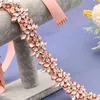 Wedding Sashes S269 100% handgemaakte bruidsgordel Melk steentjes Diamon Rose Glod Slive Jurk Accessoires Bead Multi-Colorwedding