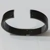 Classic Brand Design Black Enamel Bangle Bracelet Titanium Steel Version High Version CNC Bracelets Bracelets pour hommes et femmes Jewel4151231