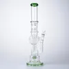 Sprinkler Perc Hookahs Thick 7mm Big Glass Bong Recycle Water Pipe Spiral Percolator Oil Dab Rigs 14mm Female Joint With Bowl